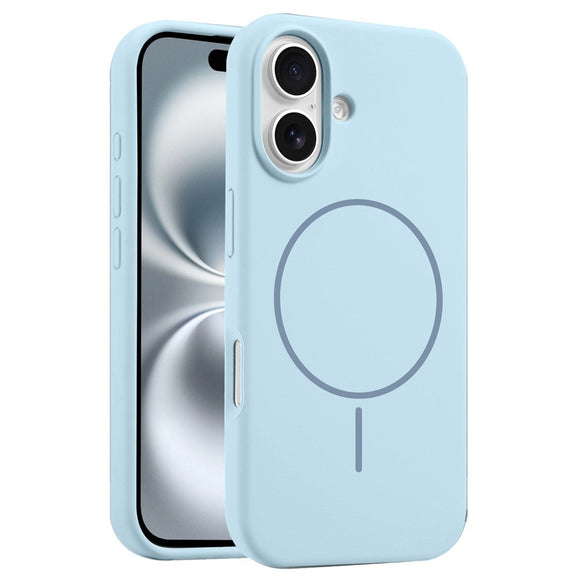 EIDERWOOD iPhone 16 Silikone Cover - MagSafe Kompatibel - Lyseblå