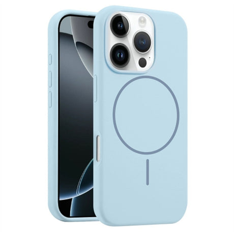 EIDERWOOD iPhone 16 Pro Silikone Cover - MagSafe Kompatibel - Lyseblå