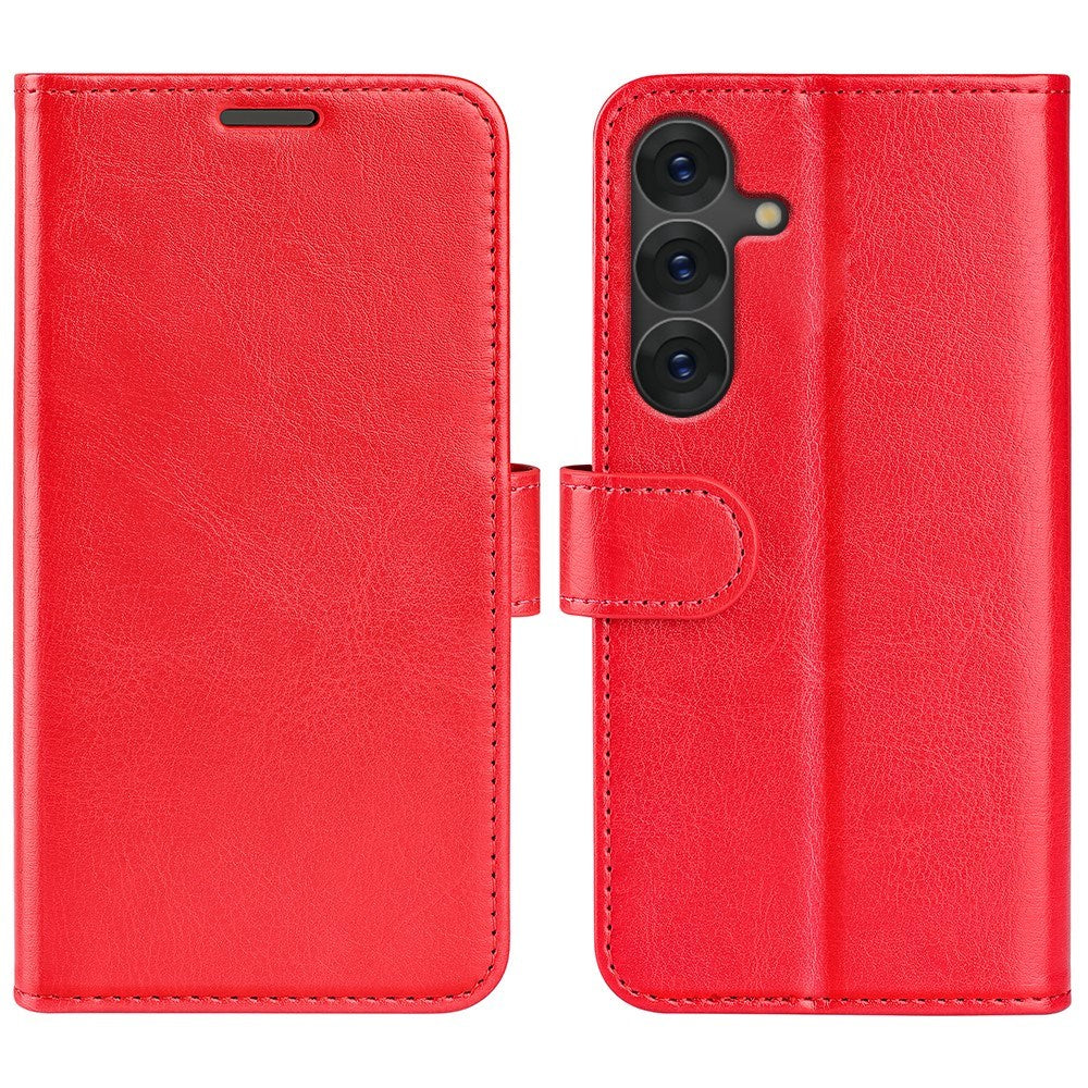 EIDERWOOD Samsung Galaxy S25+ (Plus) Kunstlæder Flip Cover m. Kortholder & Ståfunktion - Rød