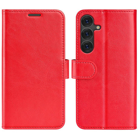 EIDERWOOD Samsung Galaxy S25+ (Plus) Kunstlæder Flip Cover m. Kortholder & Ståfunktion - Rød