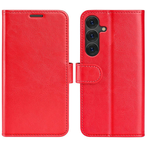 EIDERWOOD Samsung Galaxy S25+ (Plus) Kunstlæder Flip Cover m. Kortholder & Ståfunktion - Rød
