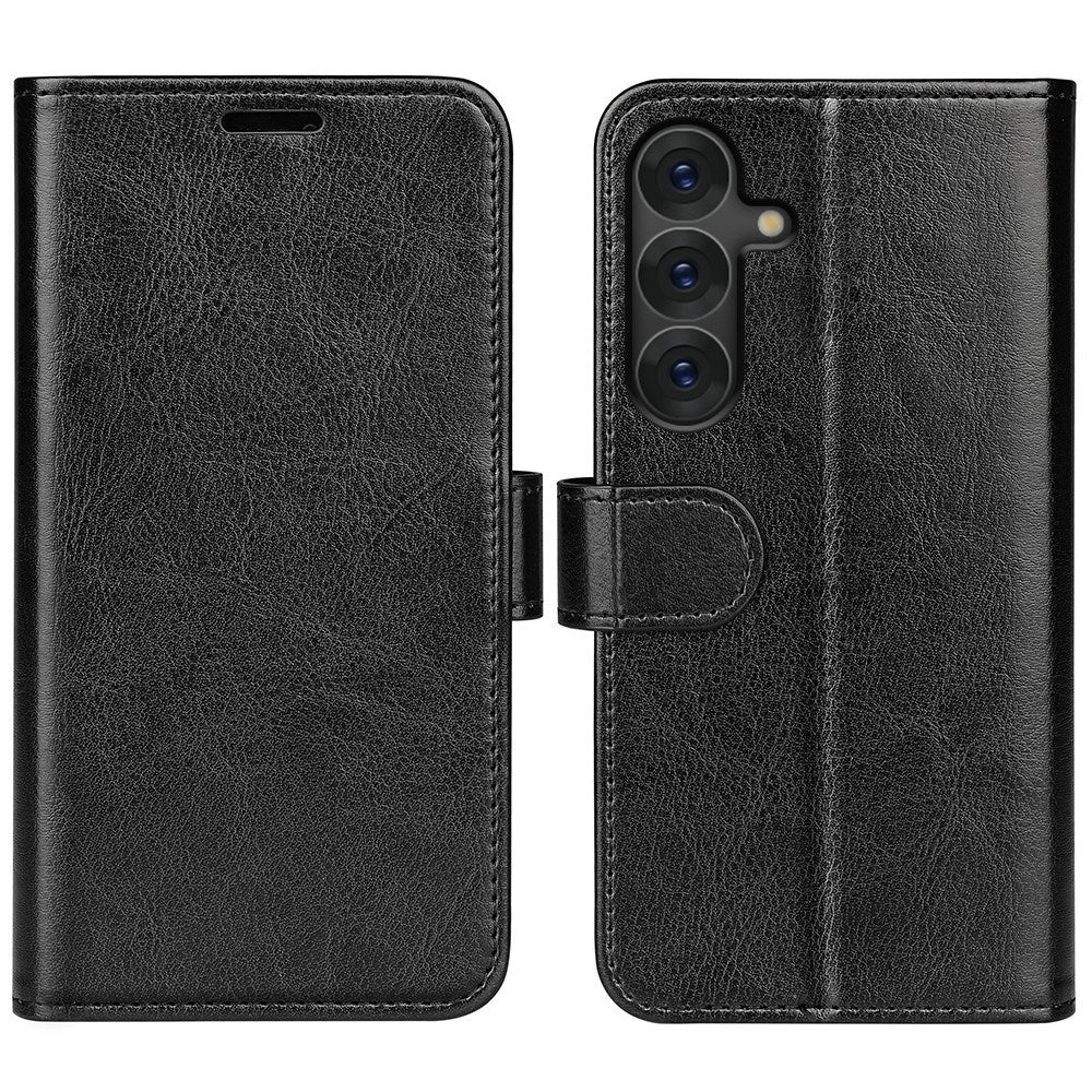 EIDERWOOD Samsung Galaxy S25 Kunstlæder Flip Cover m. Kortholder & Ståfunktion - Sort