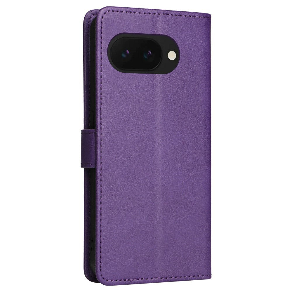 EIDERWOOD Google Pixel 9a Kunstlæder Flip Cover m. Kortholder & Strop - Lilla