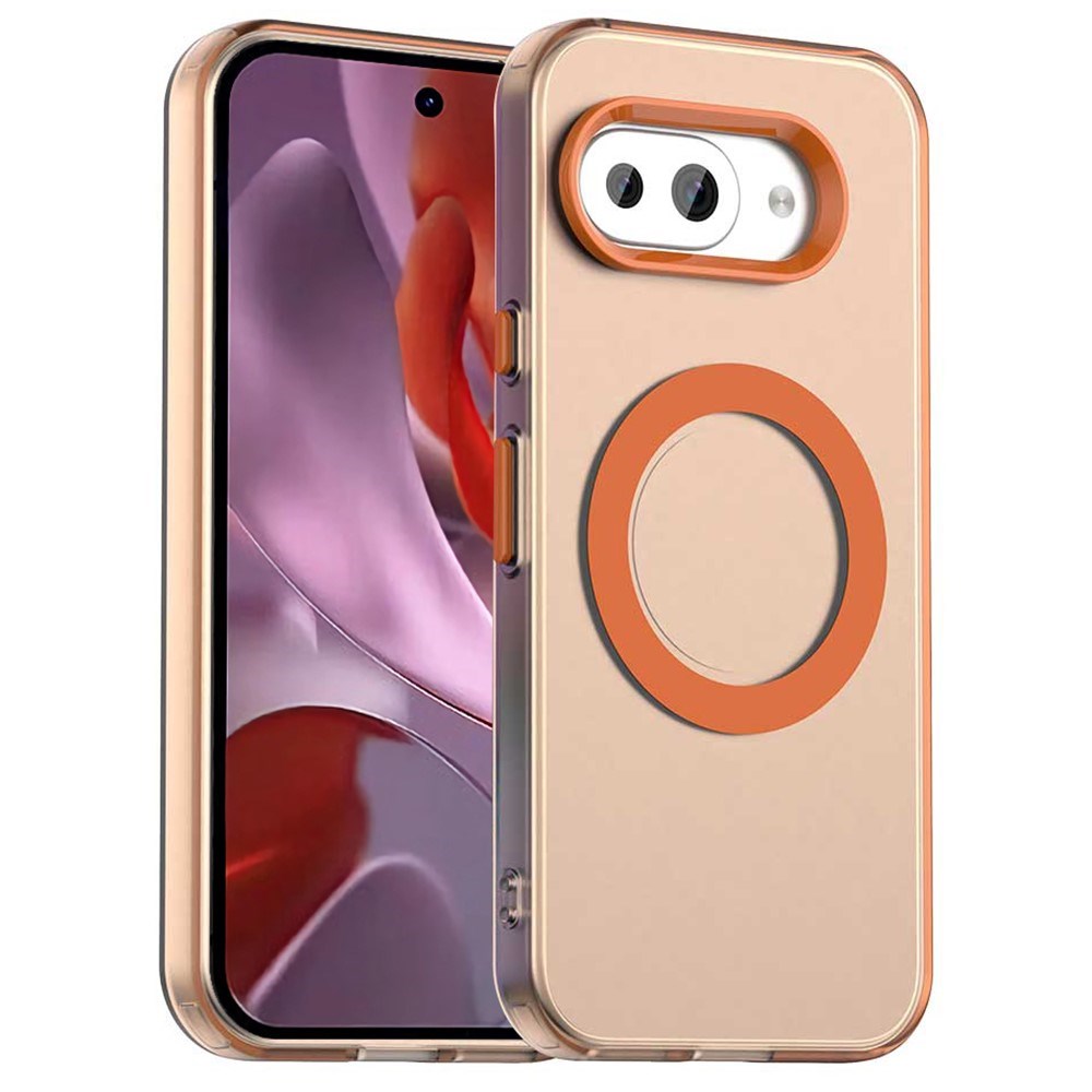 EIDERWOOD Google Pixel 9a Hybrid Plast Cover - MagSafe Kompatibel - Gennemsigtig / Orange