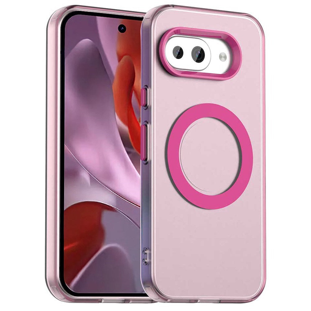 EIDERWOOD Google Pixel 9a Hybrid Plast Cover - MagSafe Kompatibel - Gennemsigtig / Lyserød
