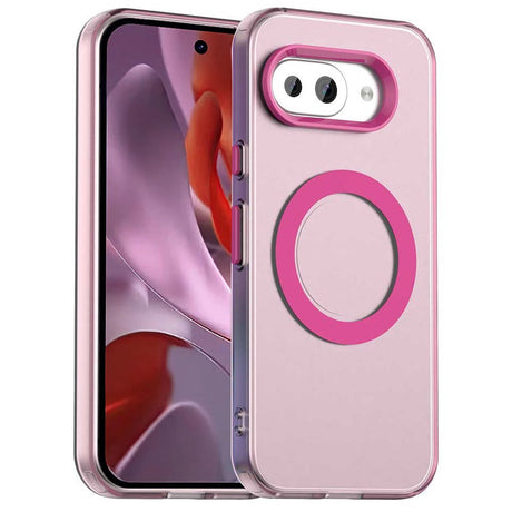 EIDERWOOD Google Pixel 9a Hybrid Plast Cover - MagSafe Kompatibel - Gennemsigtig / Lyserød