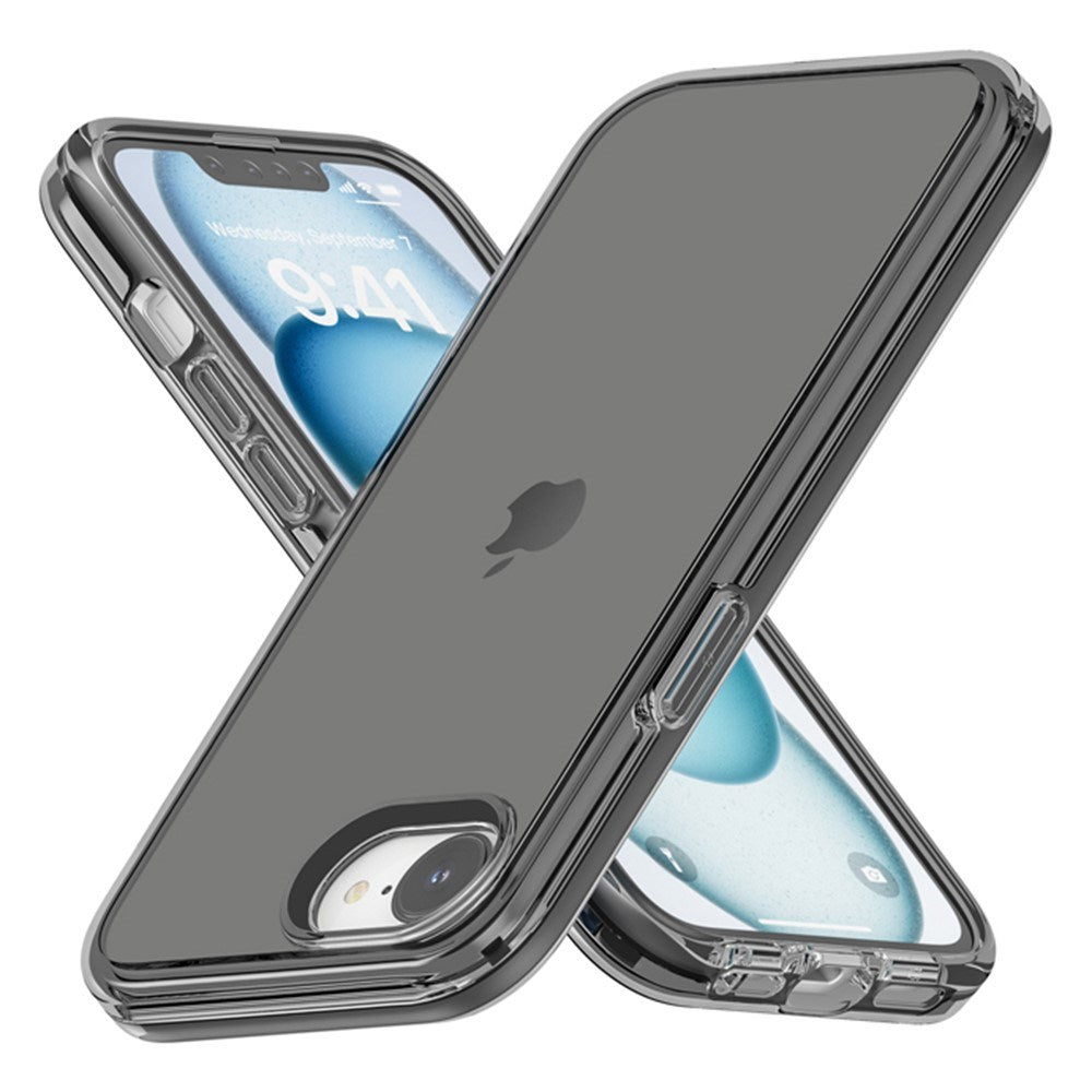 EIDERWOOD iPhone 17e / 16e Hybrid Plastik Cover - Gennemsigtig / Sort