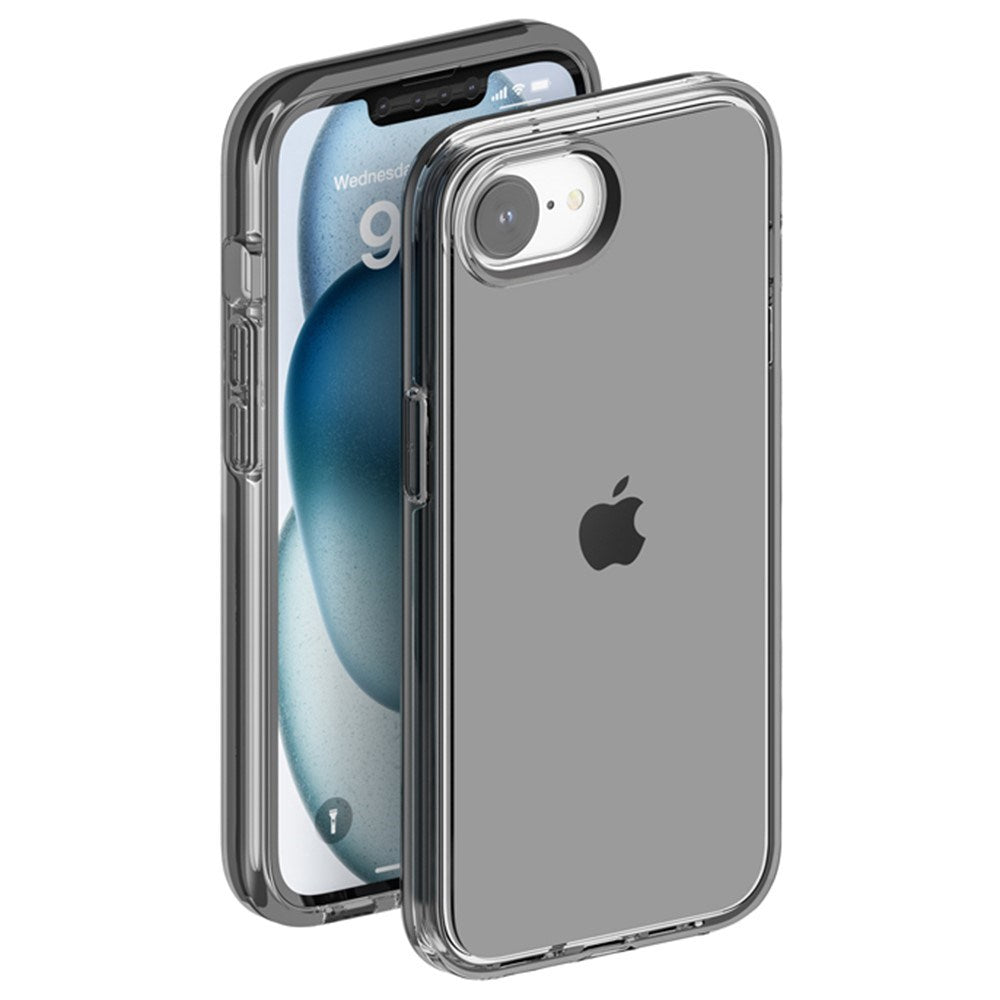 EIDERWOOD iPhone 17e / 16e Hybrid Plastik Cover - Gennemsigtig / Sort