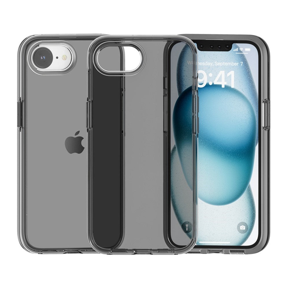 EIDERWOOD iPhone 17e / 16e Hybrid Plastik Cover - Gennemsigtig / Sort