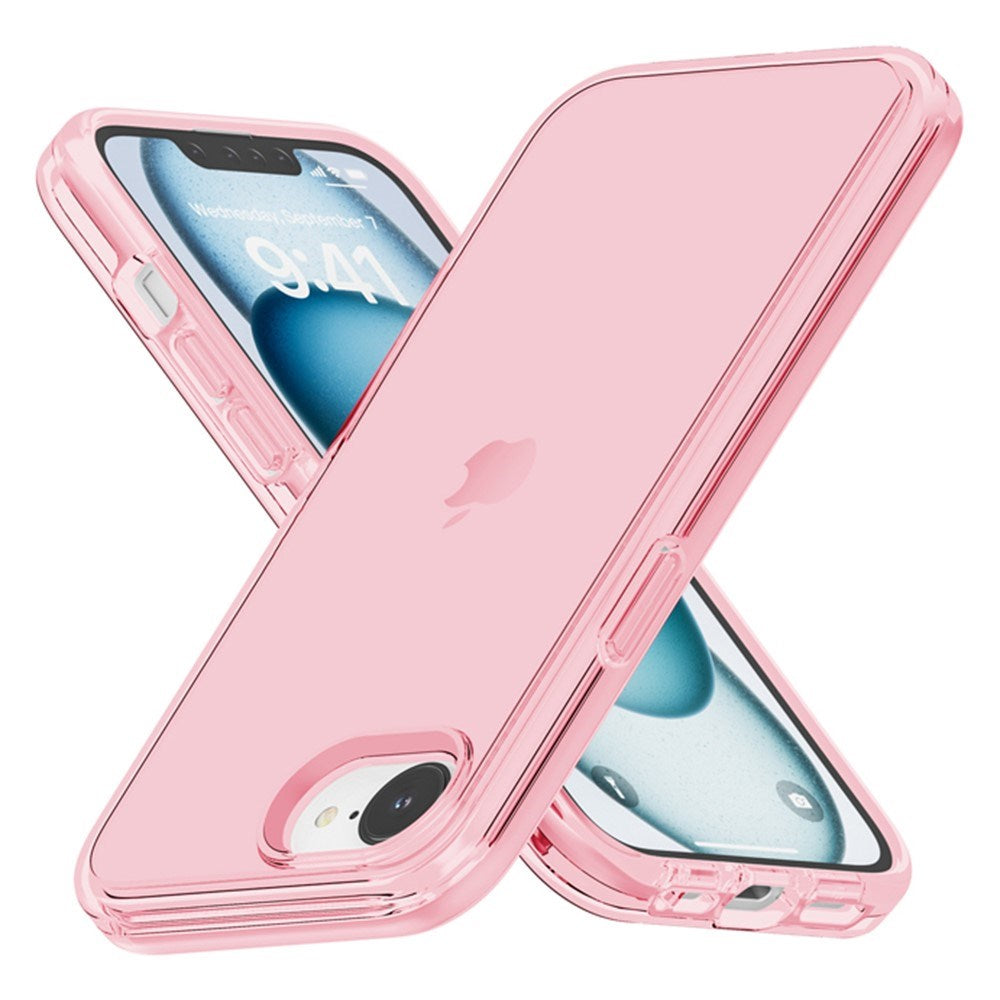 EIDERWOOD iPhone 17e / 16e Hybrid Plastik Cover - Gennemsigtig / Lyserød