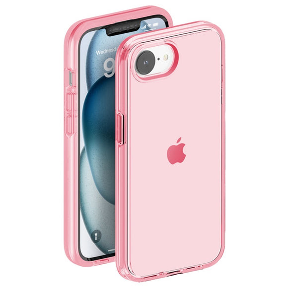 EIDERWOOD iPhone 17e / 16e Hybrid Plastik Cover - Gennemsigtig / Lyserød