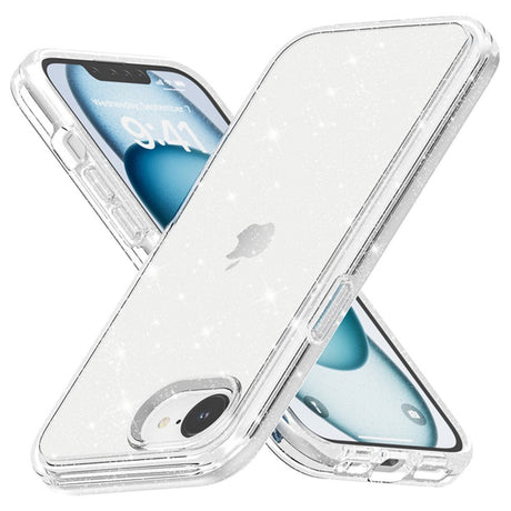 EIDERWOOD iPhone 17e / 16e Hybrid Glitter Plastik Cover - MagSafe Kompatibel - Hvid