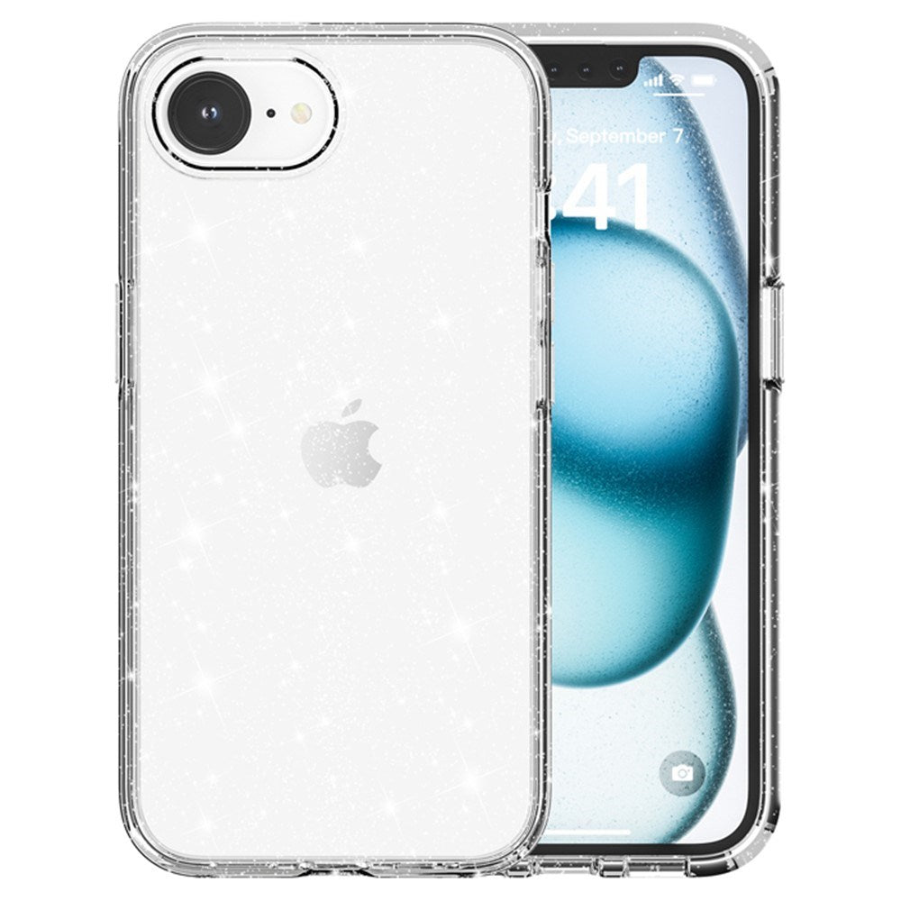 EIDERWOOD iPhone 17e / 16e Hybrid Glitter Plastik Cover - MagSafe Kompatibel - Hvid