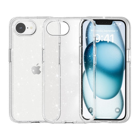 EIDERWOOD iPhone 17e / 16e Hybrid Glitter Plastik Cover - MagSafe Kompatibel - Hvid
