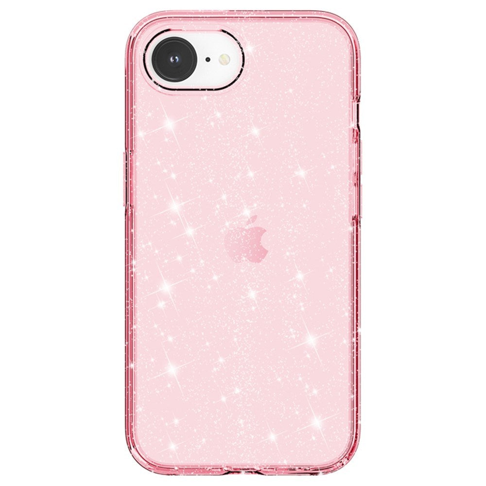 EIDERWOOD iPhone 17e / 16e Hybrid Glitter Plastik Cover - MagSafe Kompatibel - Lyserød