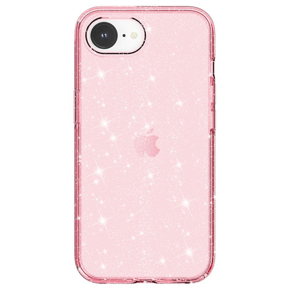 EIDERWOOD iPhone 17e / 16e Hybrid Glitter Plastik Cover - MagSafe Kompatibel - Lyserød