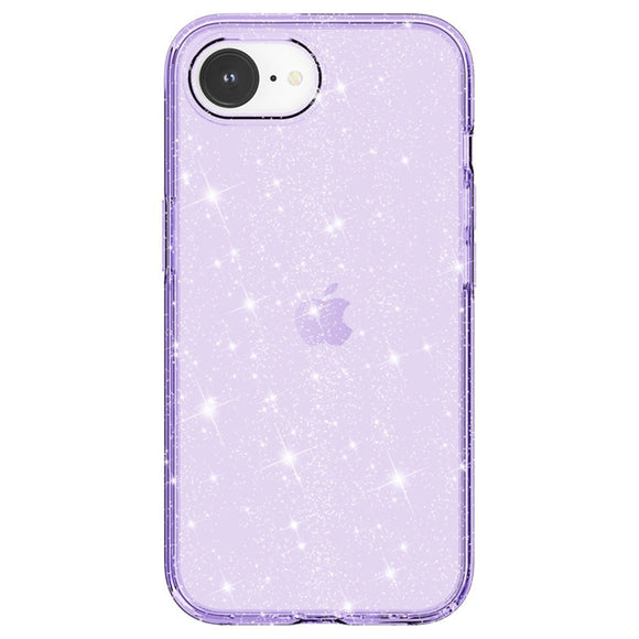 EIDERWOOD iPhone 17e / 16e Hybrid Glitter Plastik Cover - MagSafe Kompatibel - Lilla