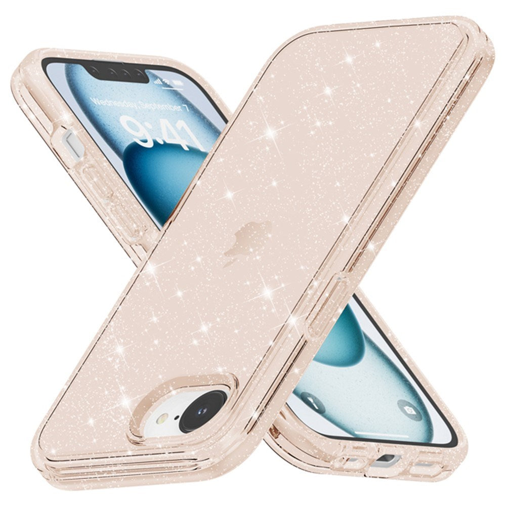 EIDERWOOD iPhone 17e / 16e Hybrid Glitter Plastik Cover - MagSafe Kompatibel - Guld