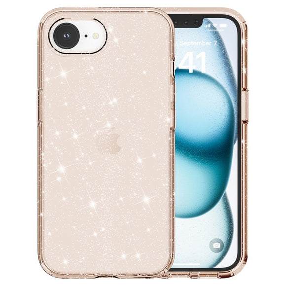 EIDERWOOD iPhone 17e / 16e Hybrid Glitter Plastik Cover - MagSafe Kompatibel - Guld