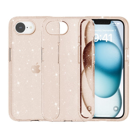 EIDERWOOD iPhone 17e / 16e Hybrid Glitter Plastik Cover - MagSafe Kompatibel - Guld