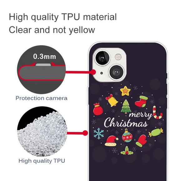 iPhone 14 Fleksibelt Plast Jule Cover - Juledekorationer