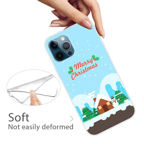 iPhone 14 Pro Fleksibelt Plast Jule Cover - Julehus