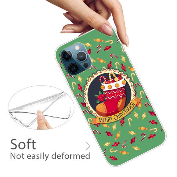 iPhone 14 Pro Fleksibelt Plast Jule Cover - Julesok og Slik