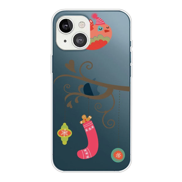 iPhone 14 Fleksibel Plastik Jule Cover - Julepynt