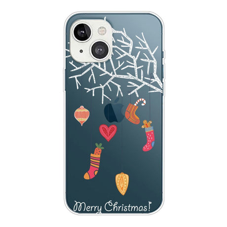 iPhone 14 Fleksibel Plastik Jule Cover - Juletræ Dekorationer
