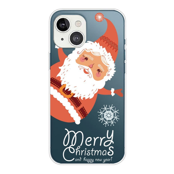 iPhone 14 Fleksibel Plastik Jule Cover - Julemand