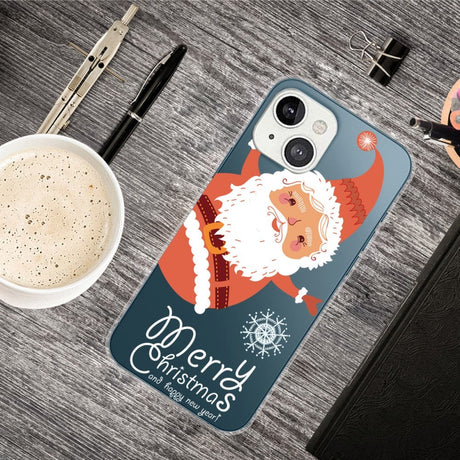 iPhone 14 Fleksibel Plastik Jule Cover - Julemand