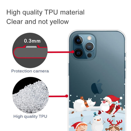 iPhone 14 Pro Fleksibel Plastik Jule Cover - Sneboldkamp