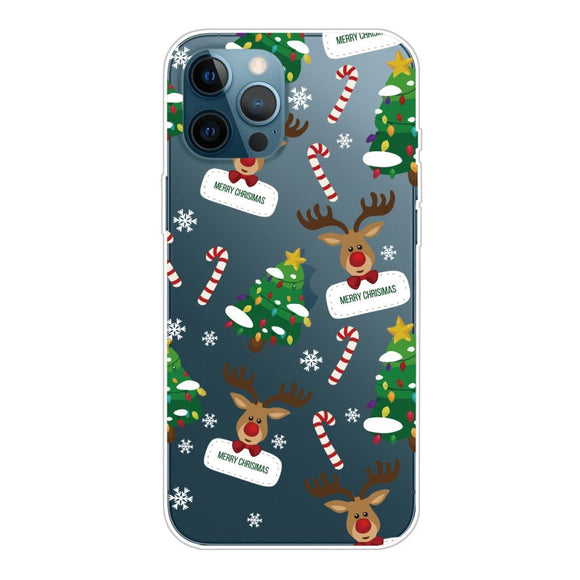 iPhone 14 Pro Fleksibel Plastik Jule Cover - Julepynt
