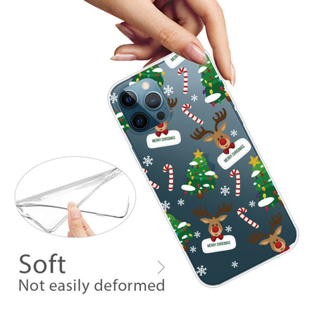 iPhone 14 Pro Fleksibel Plastik Jule Cover - Julepynt