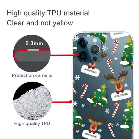 iPhone 14 Pro Fleksibel Plastik Jule Cover - Julepynt