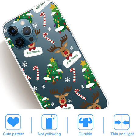 iPhone 14 Pro Fleksibel Plastik Jule Cover - Julepynt
