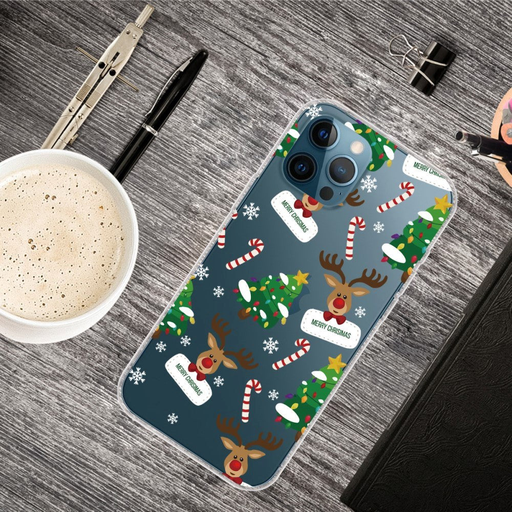 iPhone 14 Pro Fleksibel Plastik Jule Cover - Julepynt