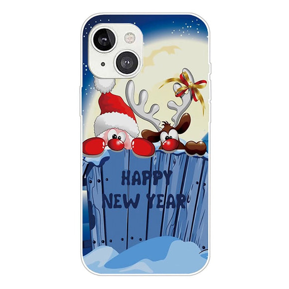 iPhone 14 Fleksibelt Plast Jule Cover - Merry Christmas - Godt Nytår