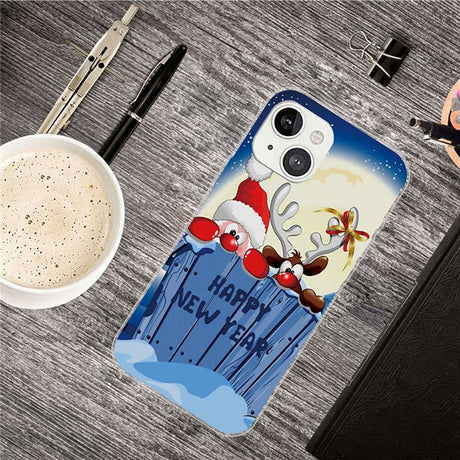 iPhone 14 Fleksibelt Plast Jule Cover - Merry Christmas - Godt Nytår