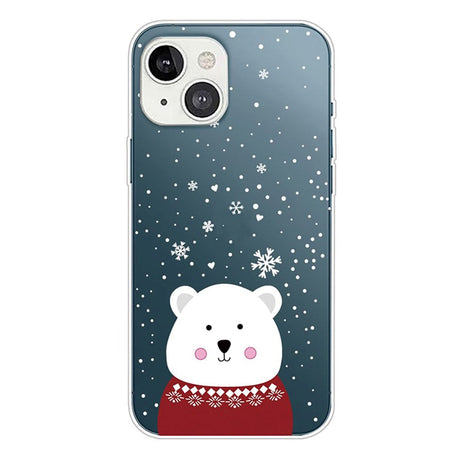 iPhone 14 Fleksibelt Plast Jule Cover - Merry Christmas - Julebjørn