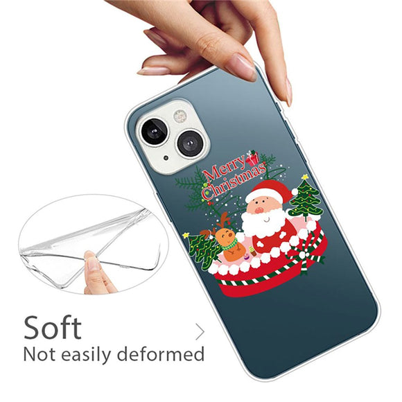 iPhone 14 Fleksibelt Plast Jule Cover - Merry Christmas - Gaveæske