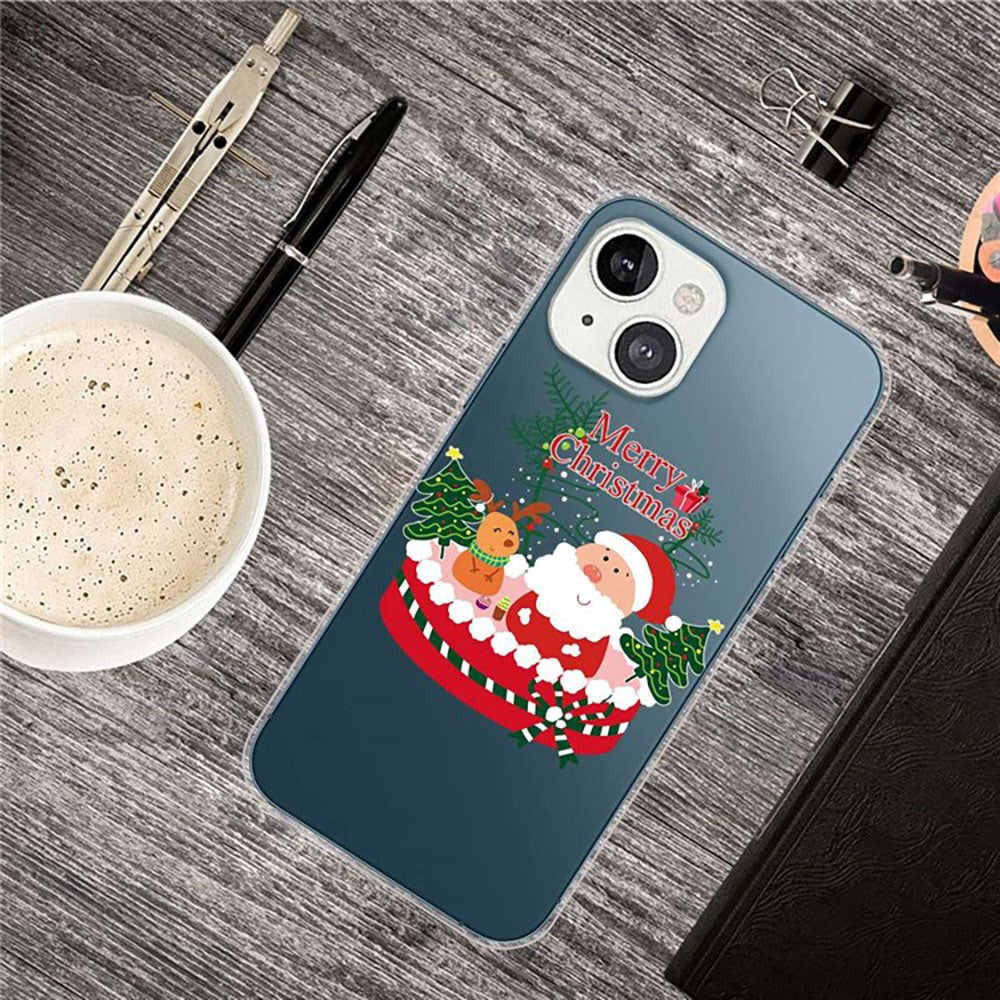 iPhone 14 Fleksibelt Plast Jule Cover - Merry Christmas - Gaveæske
