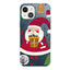 iPhone 14 Fleksibelt Plast Jule Cover - Merry Christmas - Julemand med Gave