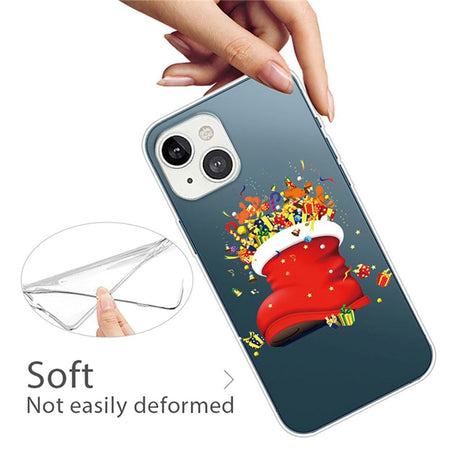 iPhone 14 Fleksibelt Plast Jule Cover - Merry Christmas - Julesok
