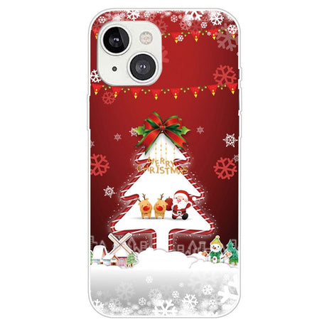 iPhone 14 Plus Fleksibelt Plast Jule Cover - Juletræ