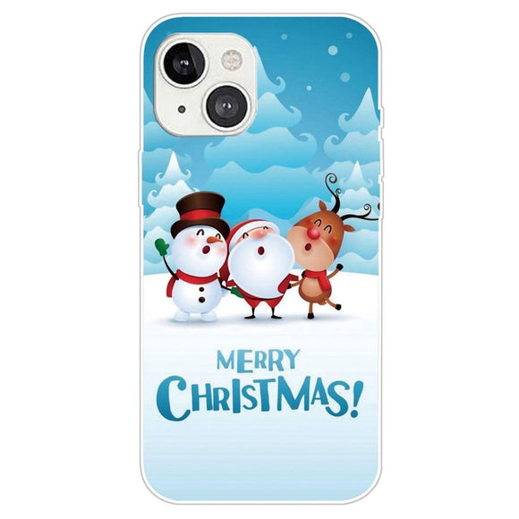 iPhone 14 Plus Fleksibelt Plast Jule Cover - Venner i Sneen