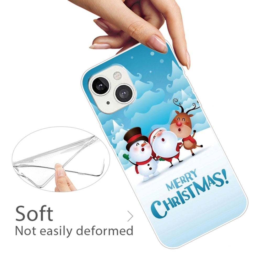 iPhone 14 Plus Fleksibelt Plast Jule Cover - Venner i Sneen