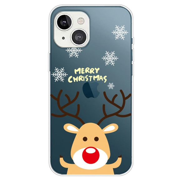 iPhone 14 Plus Fleksibelt Plast Jule Cover - Rensdyr