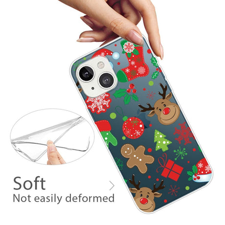 iPhone 14 Plus Fleksibelt Plast Jule Cover - Juledekorationer