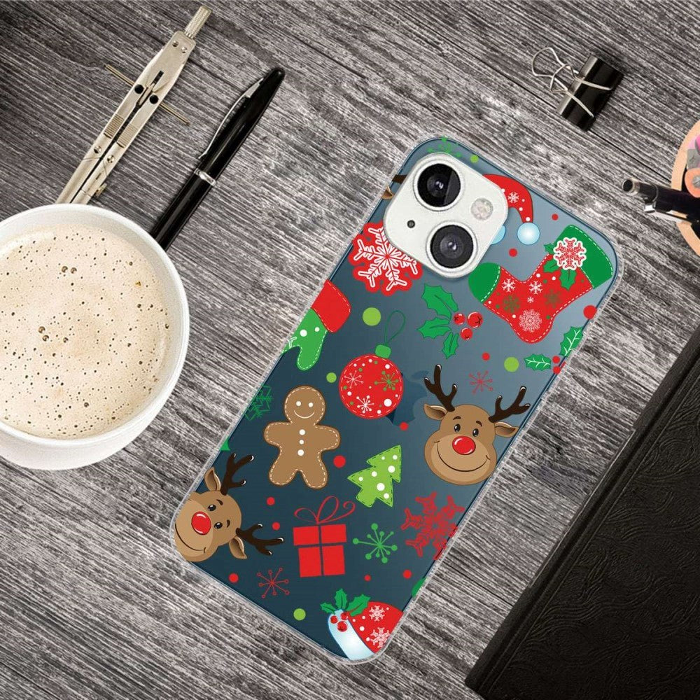 iPhone 14 Plus Fleksibelt Plast Jule Cover - Juledekorationer